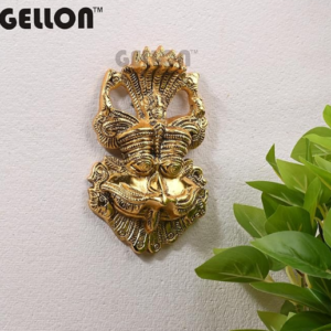 Gellon Kirtimukha for Home Door in Aluminium Metal, Kirtimukha Wall Hanging for Home Decor (Golden)