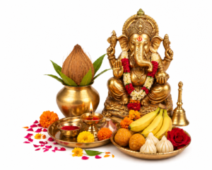 This sacred pooja is performed to remove obstacles and bless the family with health and prosperity.