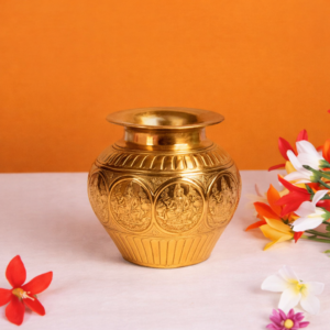Ashta Lakshmi Brass Kalash